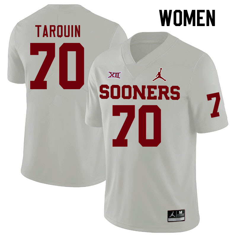 Women #70 Michael Tarquin Oklahoma Sooners College Football Jerseys Stitched-White